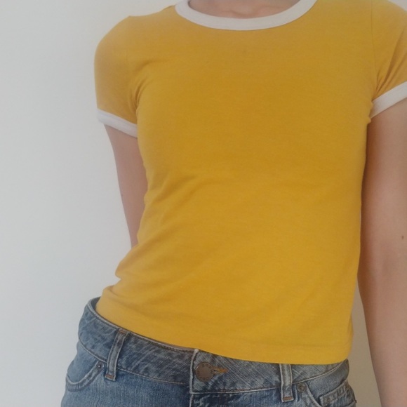H&M Mustard & White Tee - Picture 3 of 5